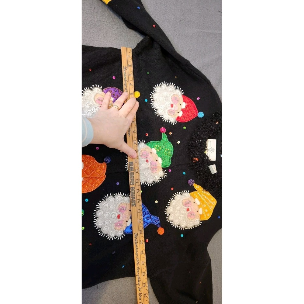 Rare Design Options Philip Jane Christmas Santa Holiday Cardigan Sweater Sz XL - Picture 4 of 11